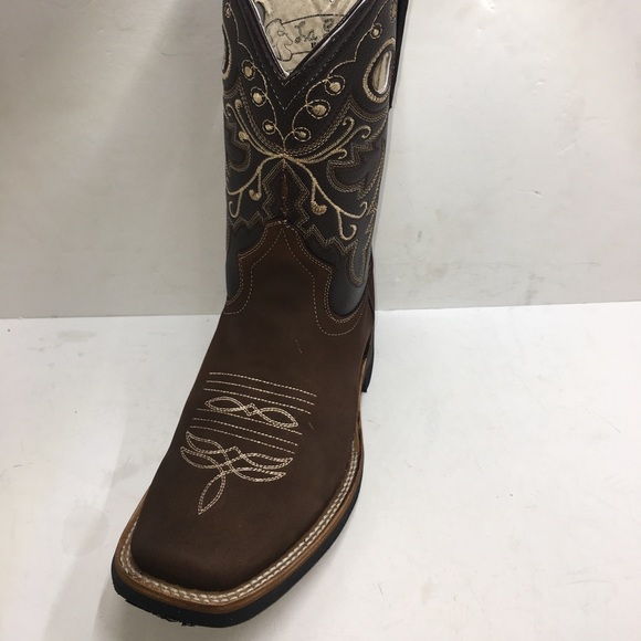 Women’s Rodeo SquareToe Brown Boot Bota Rodeo Dama - Picture 5 of 8